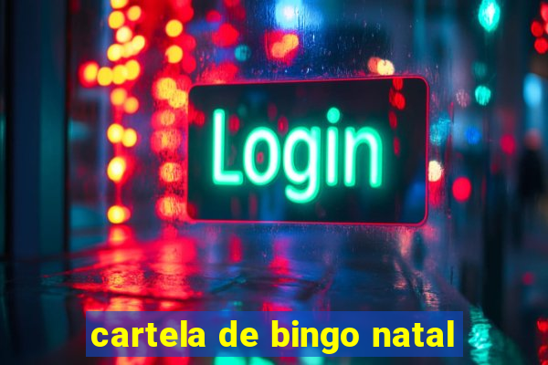 cartela de bingo natal